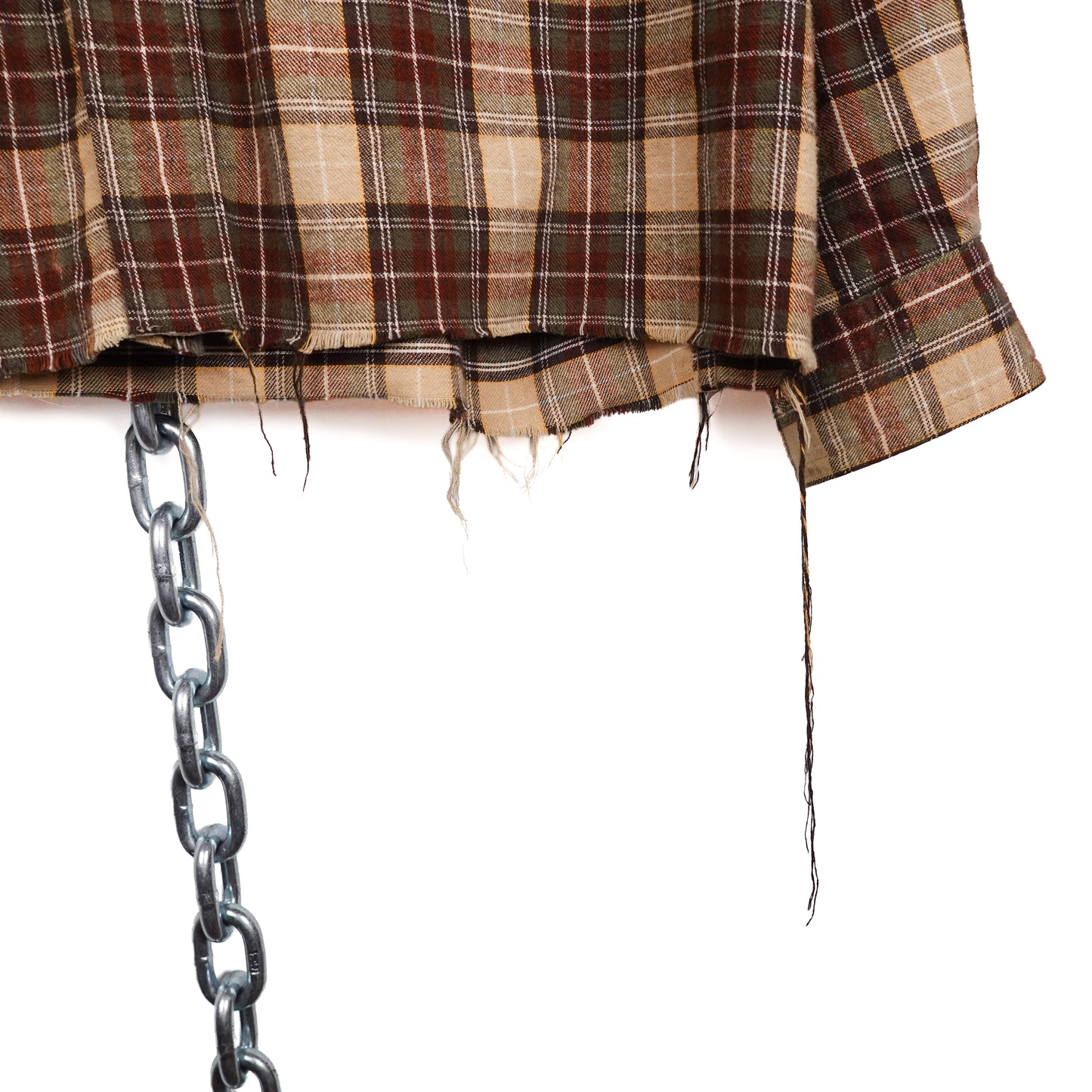 L.L. Bean Plaid Cropped Button Up Shirt - Size XL
