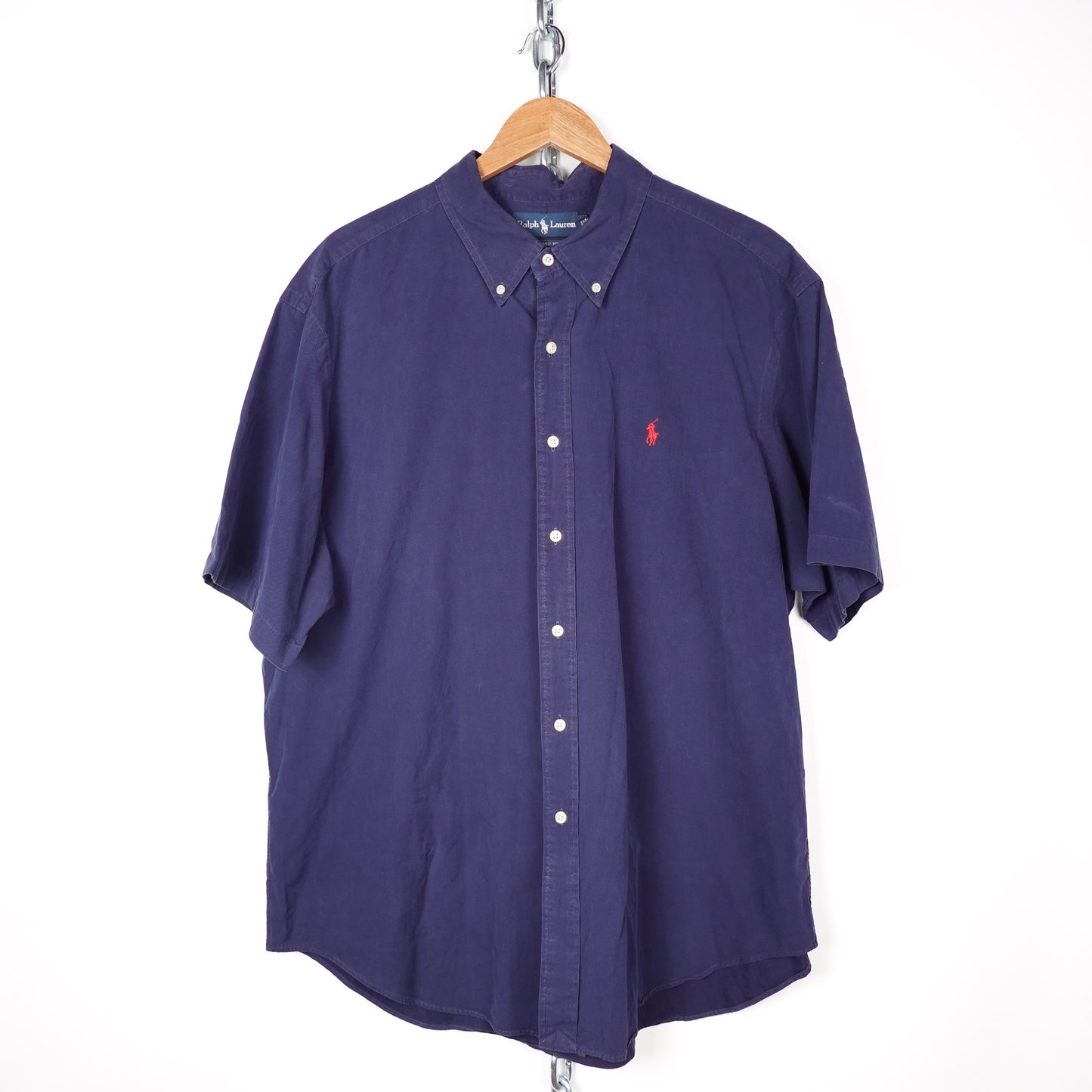 Polo RL Navy S/S Button Up - Size XXL