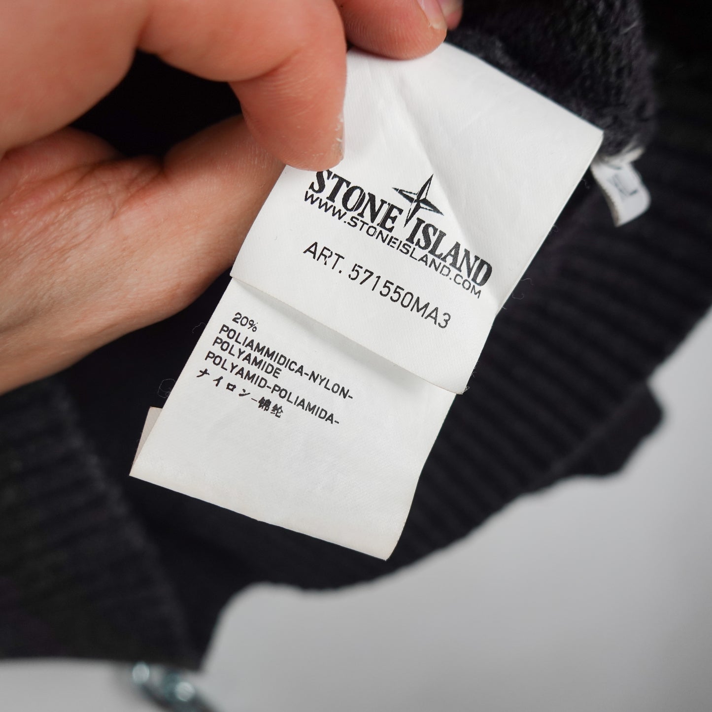 Stone Island Wool Hooded Knit Zip Up - Size L