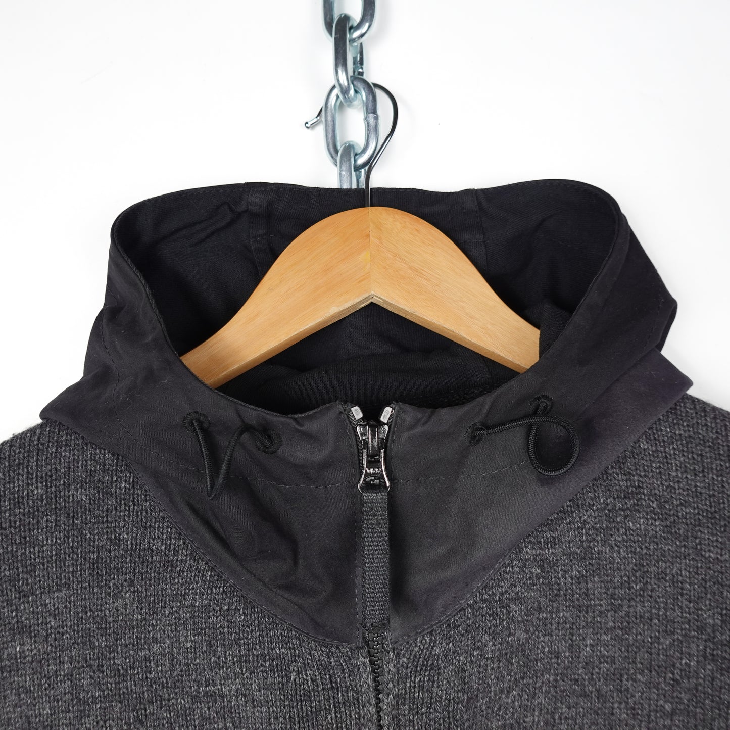 Stone Island Wool Hooded Knit Zip Up - Size L