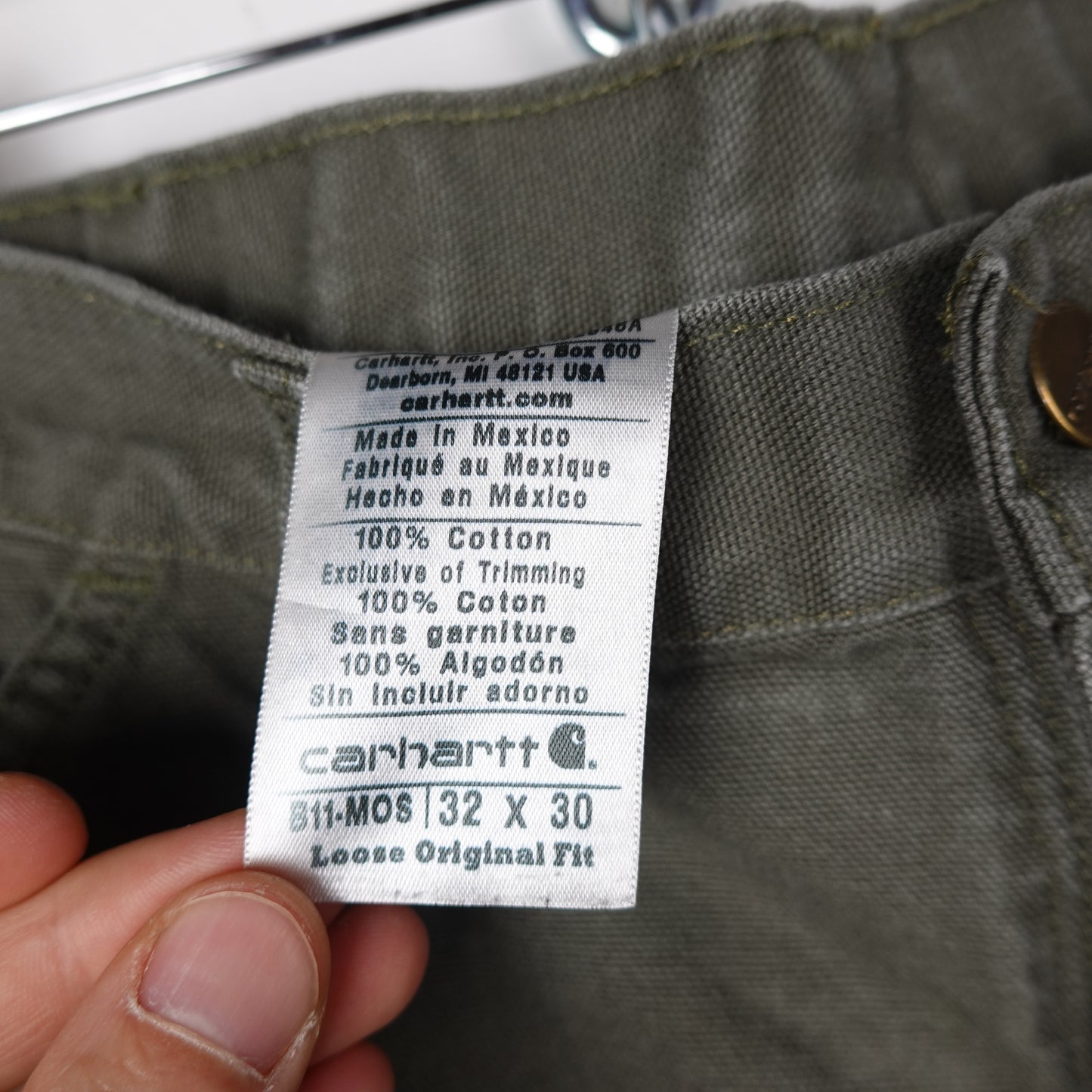 Carhartt Olive Pant- Size 32