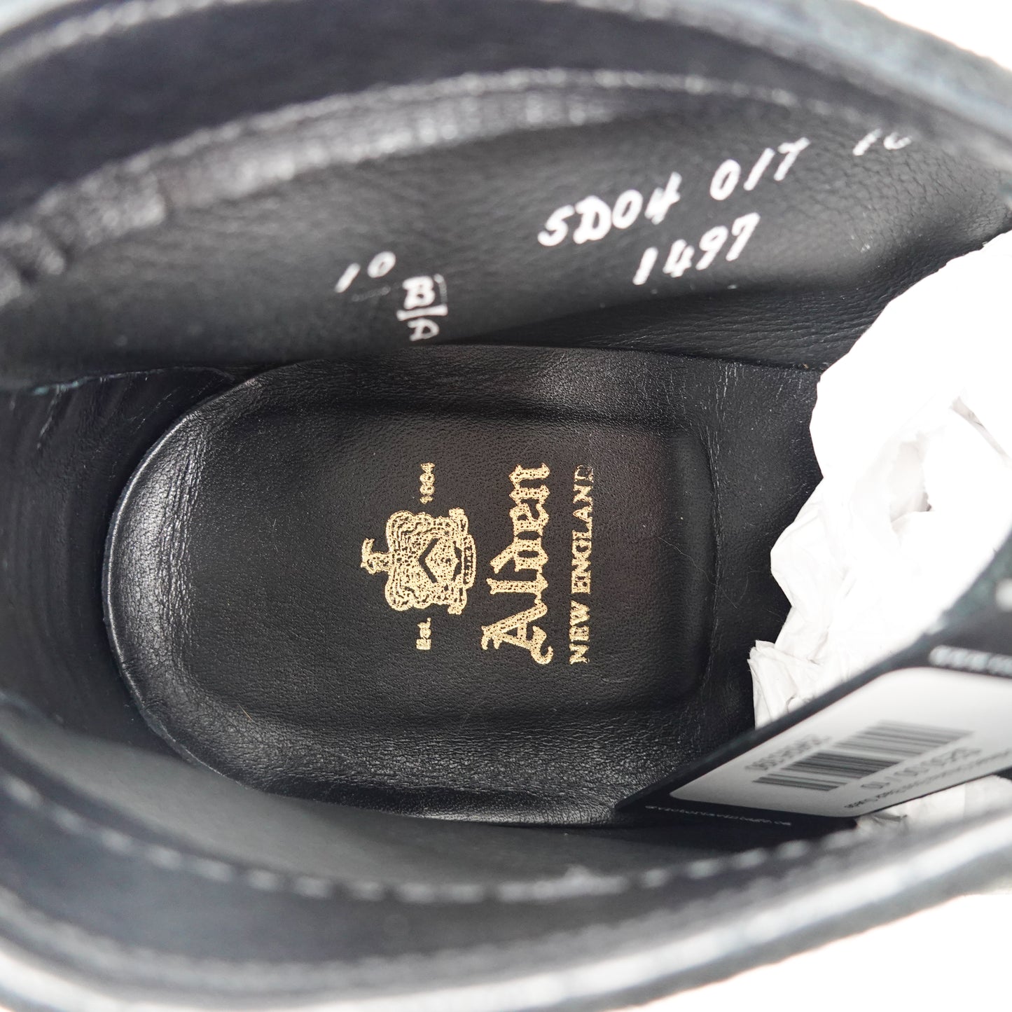 Alden 1497 Unlined Chukka Boot Black Suede - Size 10