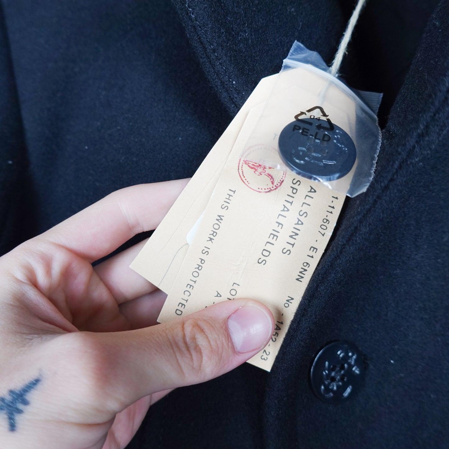 All Saints Komatsu Pea Coat - Size S