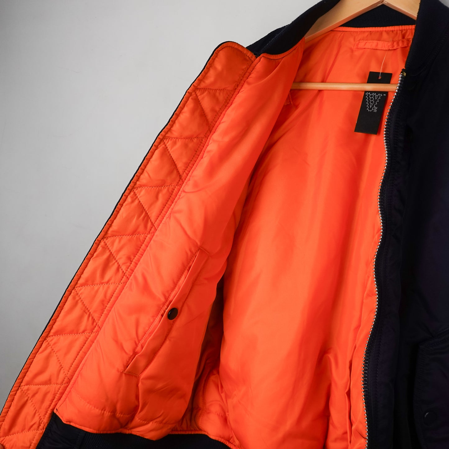 Alpha Industries Navy Reversible Bomber Jacket - Size M