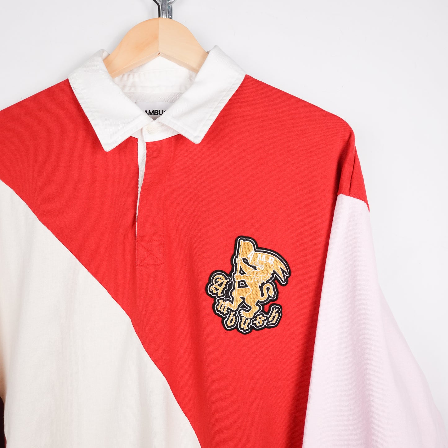 Ambush Panelled Rugby Polo Shirt - Size L