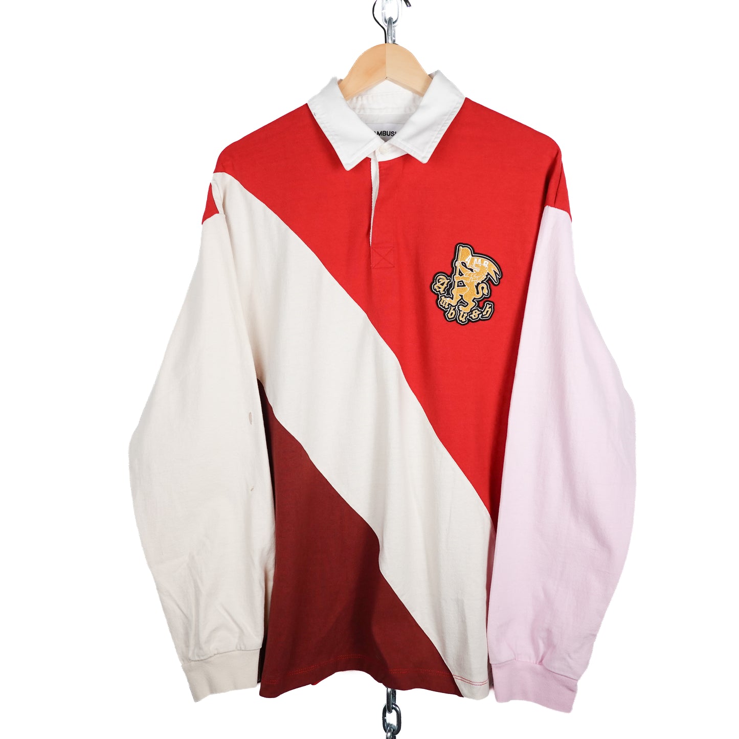 Ambush Panelled Rugby Polo Shirt - Size L