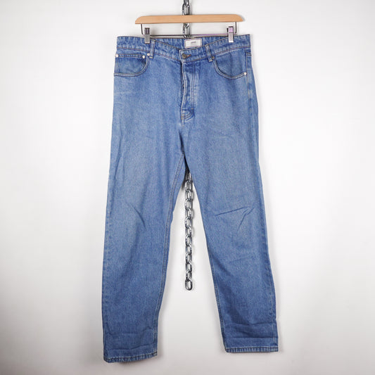 Ami Straight Fit Blue Jeans - Size 33