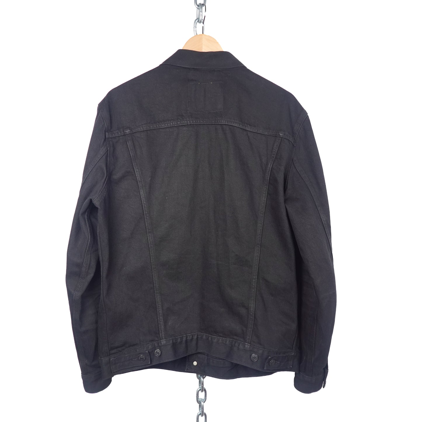Levis Black Denim Jacket - Size XL