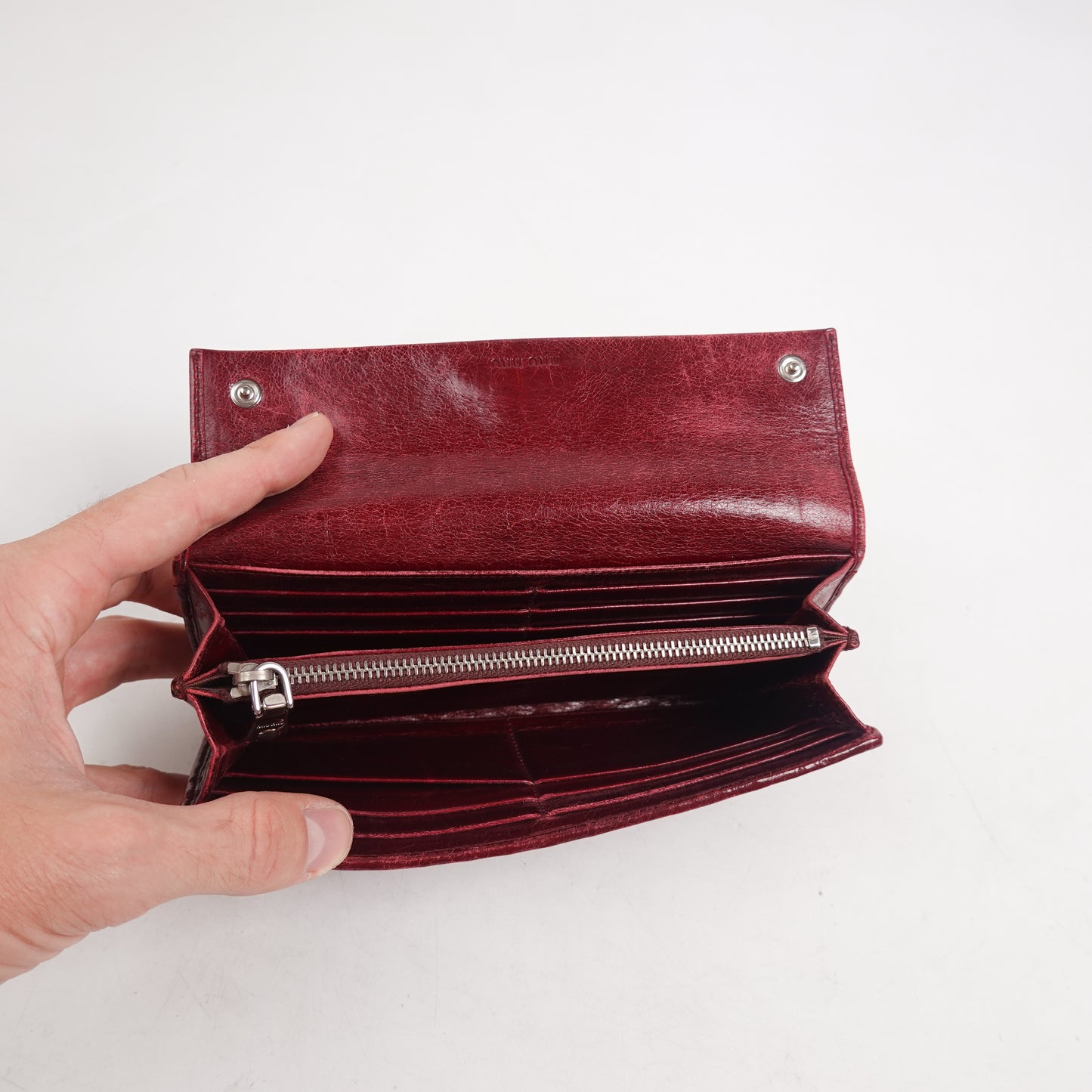 Miu Miu Amaranto Matelasse Long Wallet