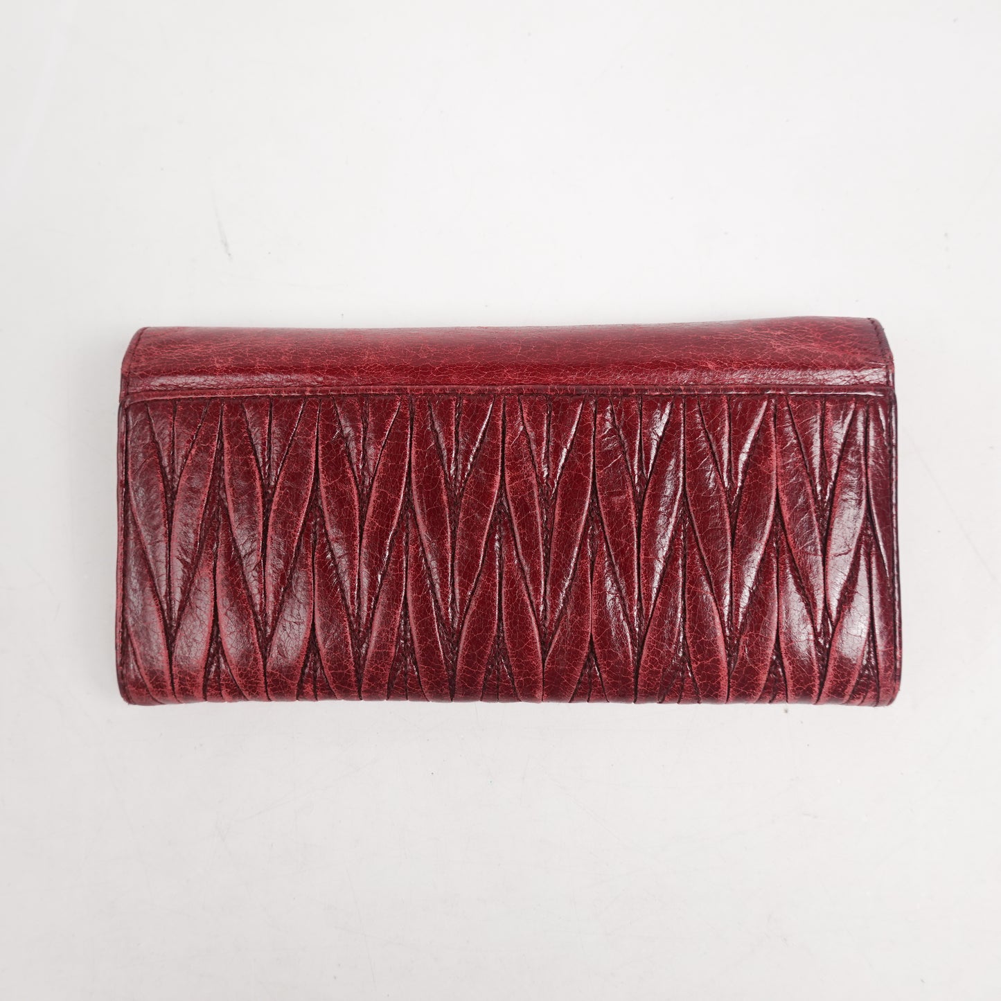Miu Miu Amaranto Matelasse Long Wallet