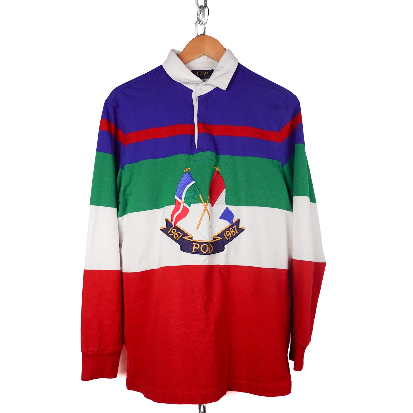 Polo RL Cross Flags L/S Shirt - Size M