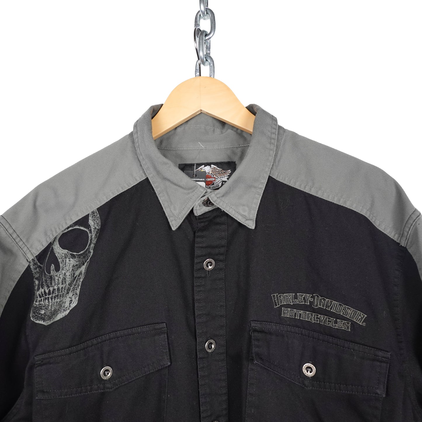 Harley Davidson Skull SS Button Up - Size XL