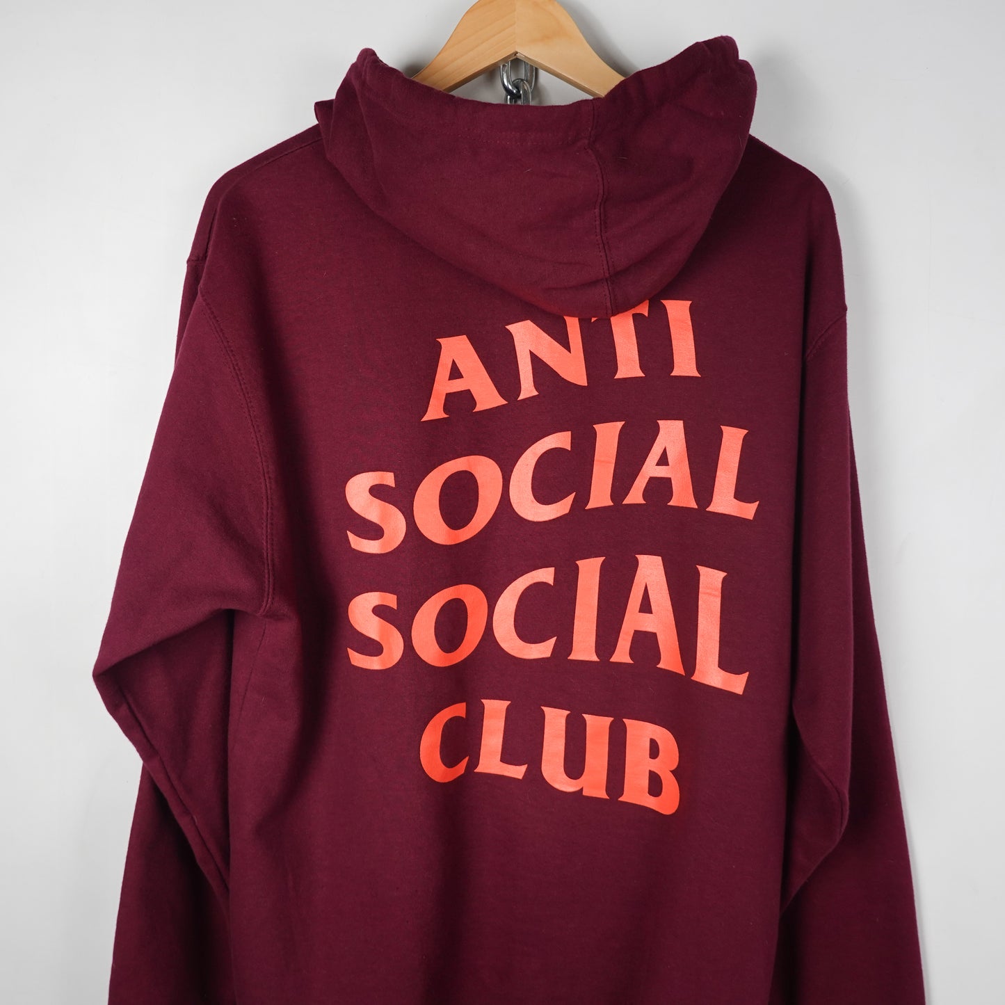 Anti Social Social Club Burgundy Hoodie - Size M