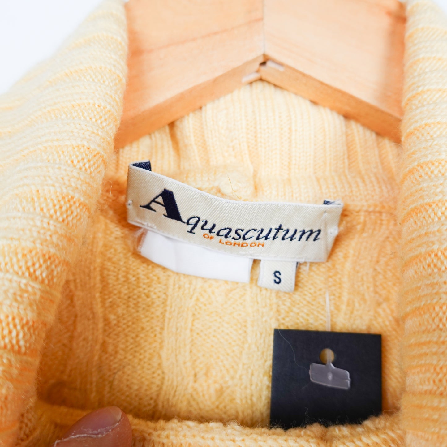 Aquascutum Yellow Wool Knit Turtle Neck - Size XS