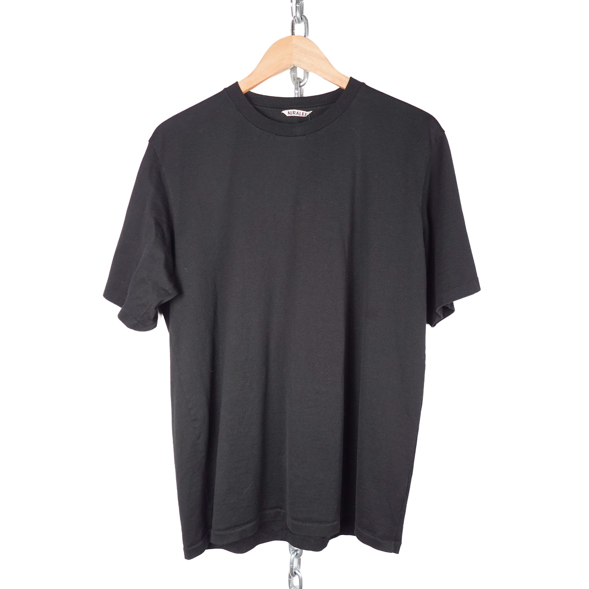 Auralee Black Cotton Tee - Size L