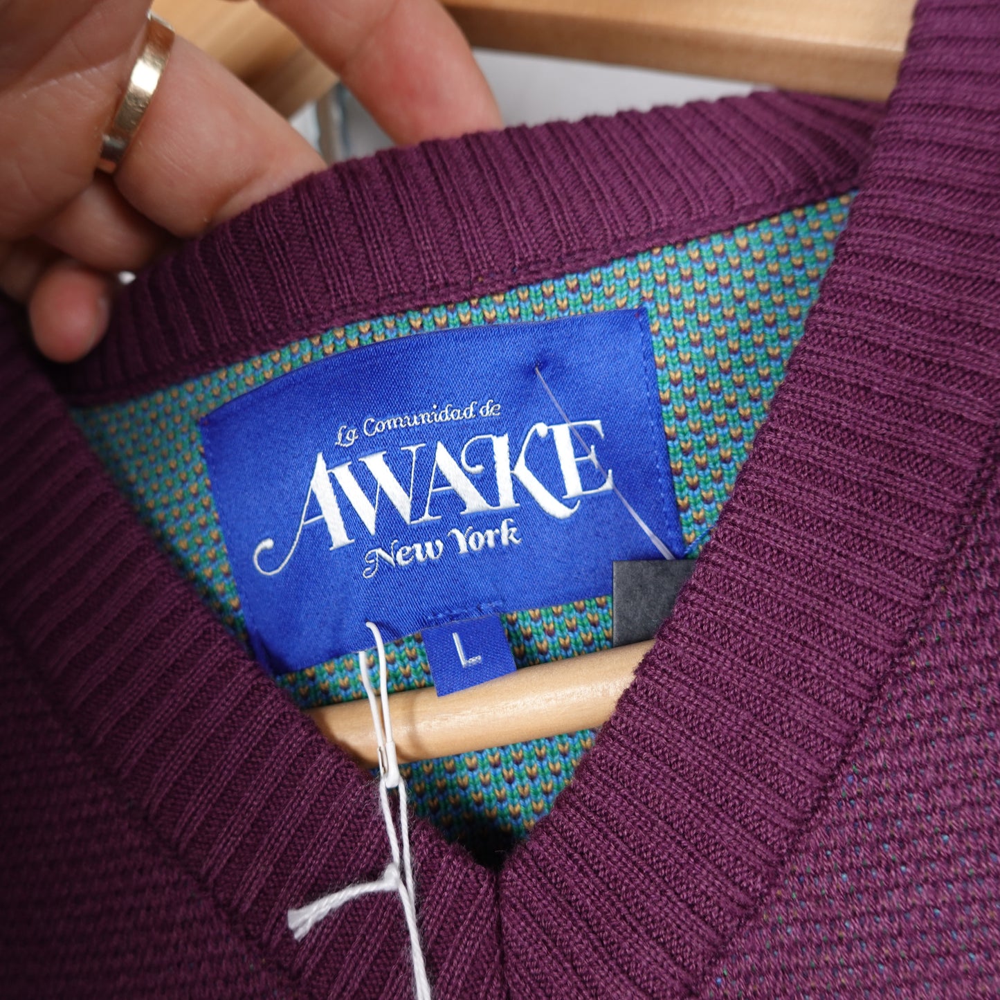 Awake NY Magenta Floral Sweater Vest - Size L