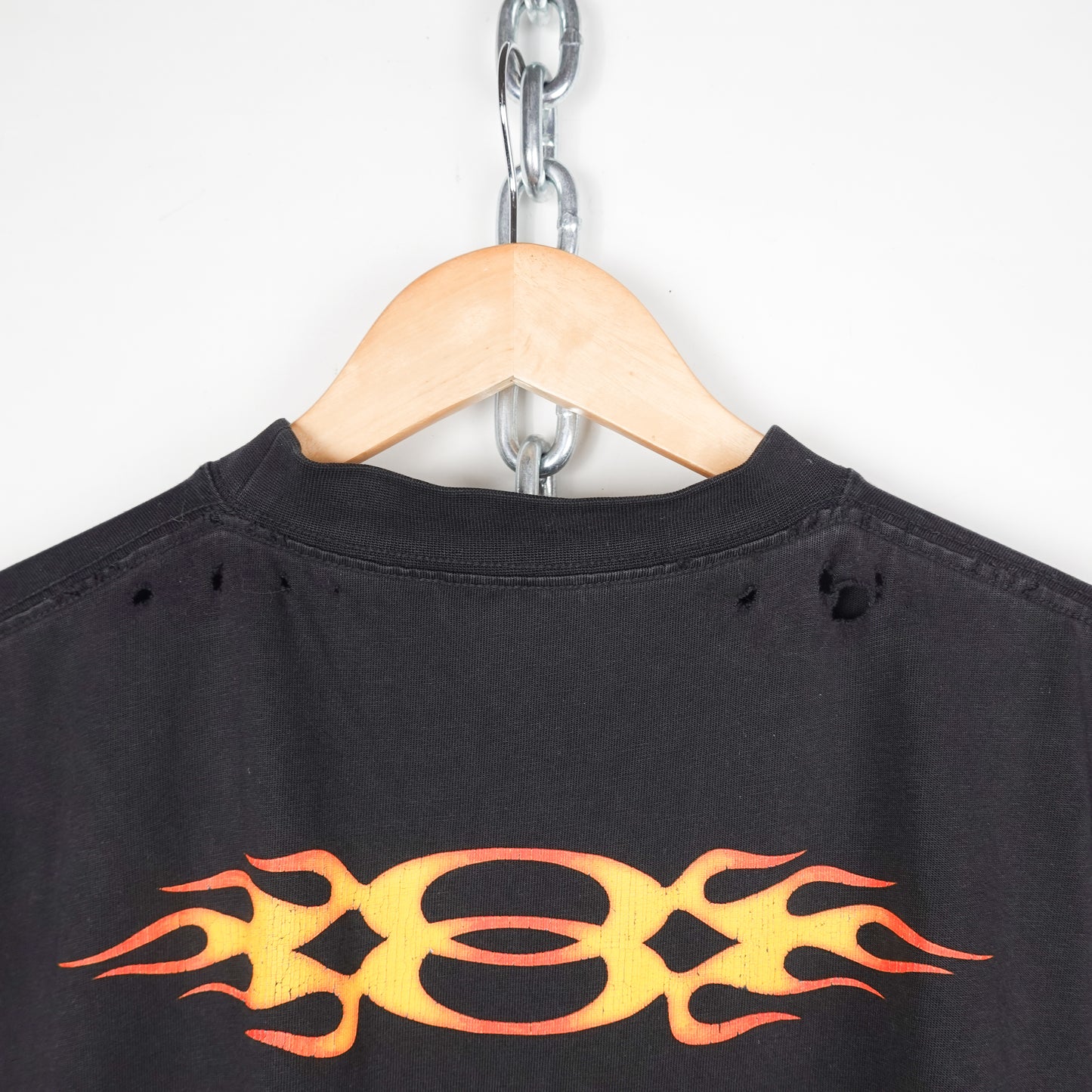 Balenciaga Flaming Unity Distressed Tee - Size XL