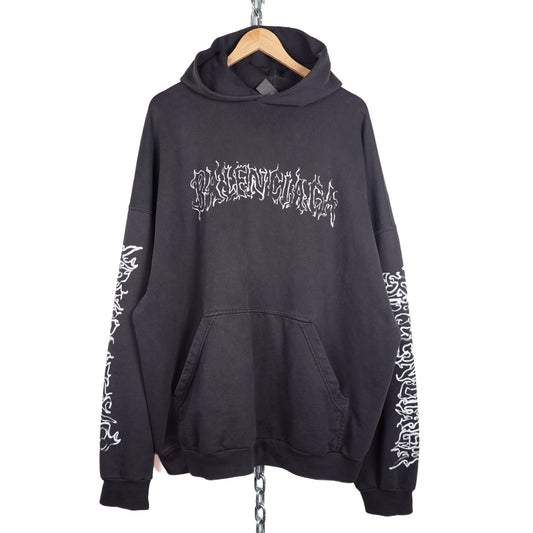 Balenciaga Metal Oversized Hoodie - Size XL