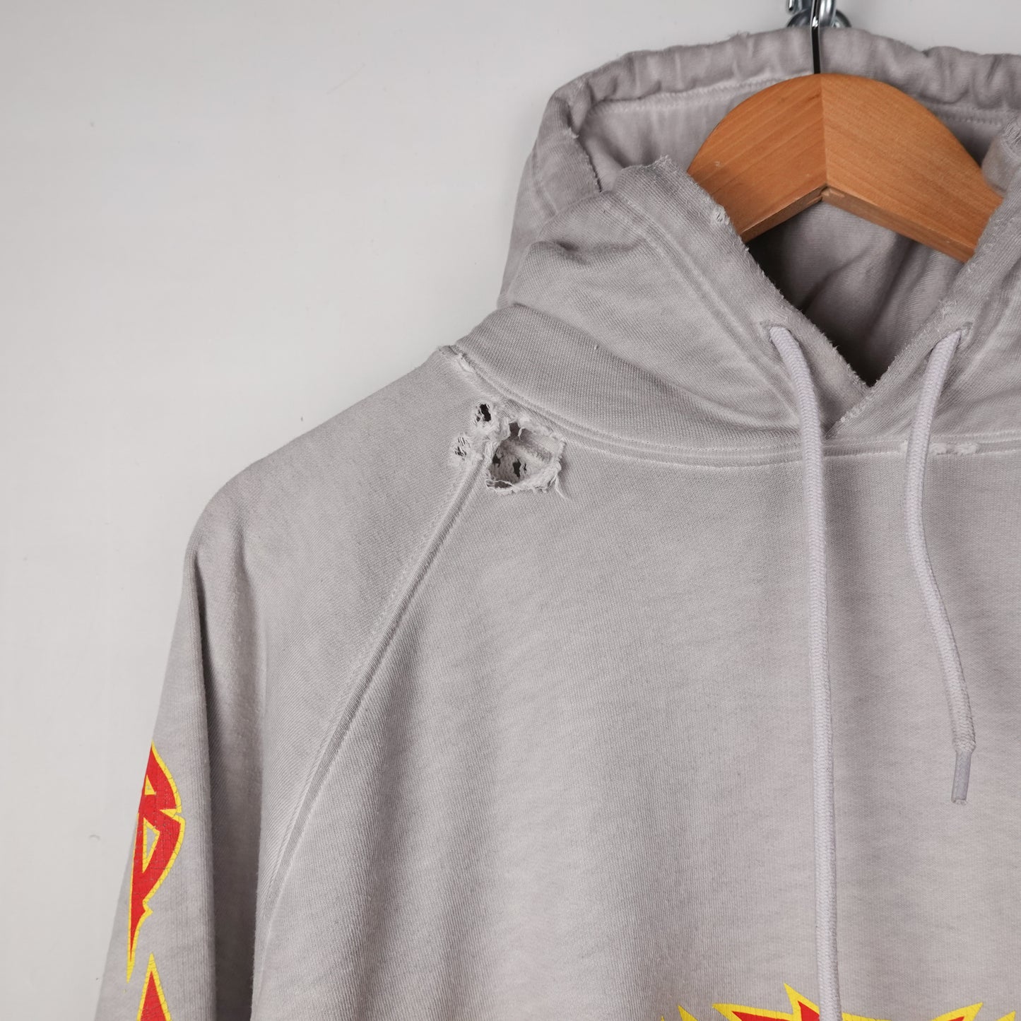 Balenciaga Metal Logo Distressed Oversized Hoodie - Size 1