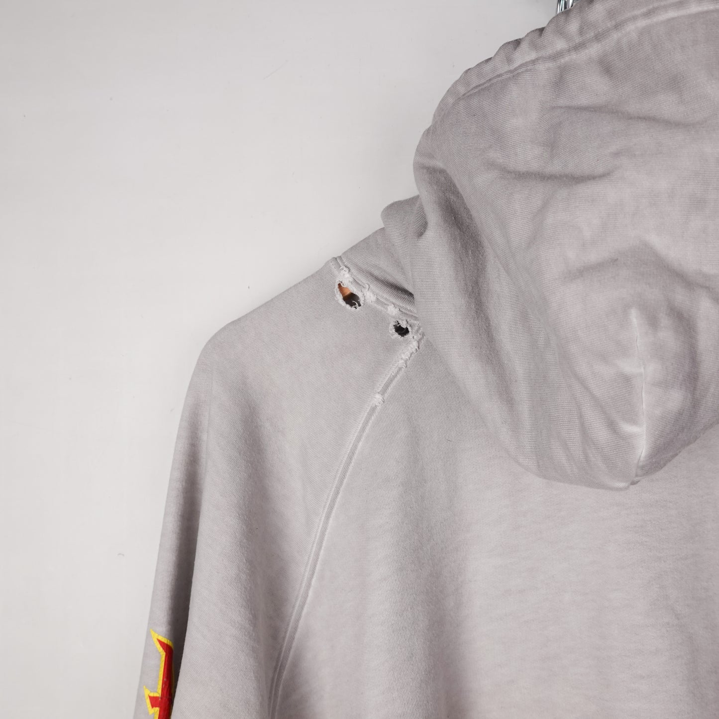 Balenciaga Metal Logo Distressed Oversized Hoodie - Size 1