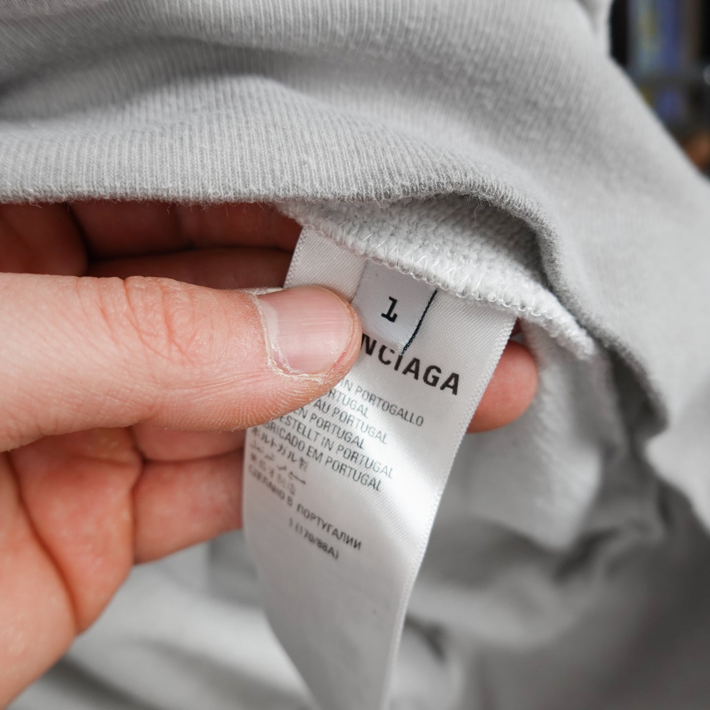 Balenciaga Metal Logo Distressed Oversized Hoodie - Size 1