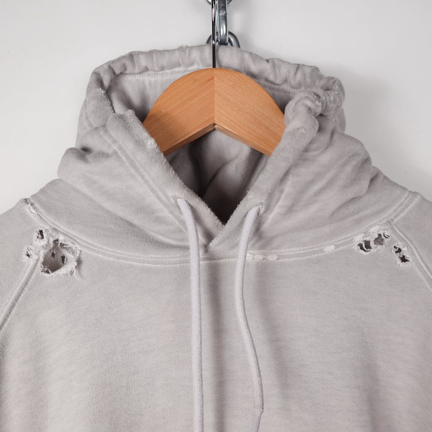 Balenciaga Metal Logo Distressed Oversized Hoodie - Size 1