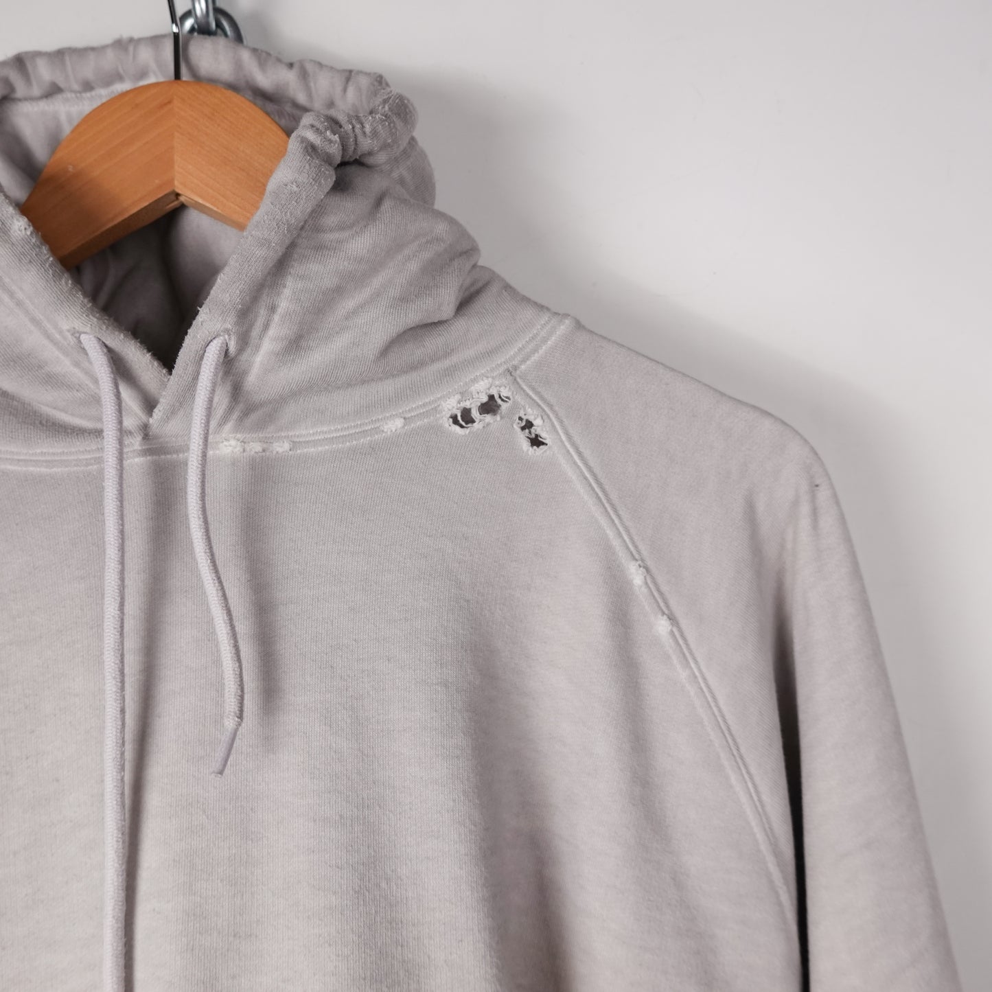 Balenciaga Metal Logo Distressed Oversized Hoodie - Size 1