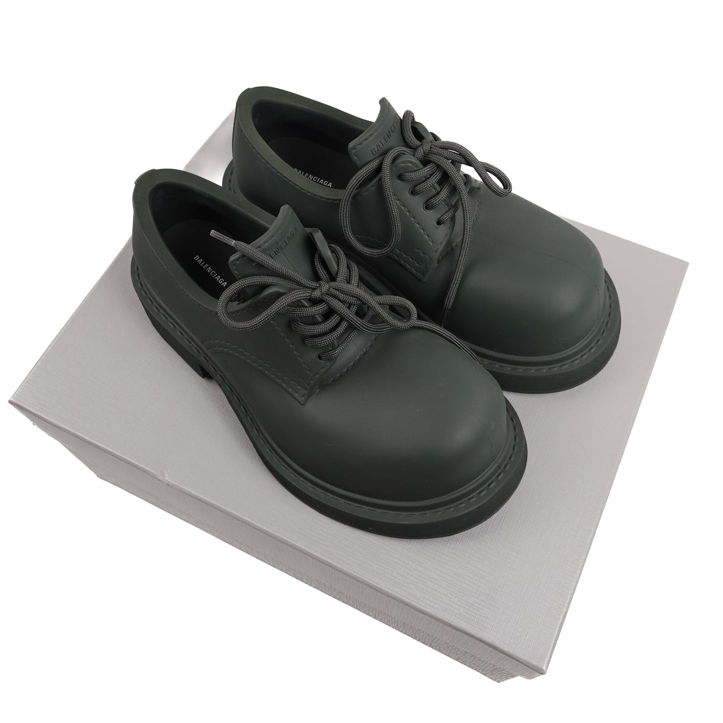 Balenciaga Steroid Derby Boot Dark Khaki - Size 9.5