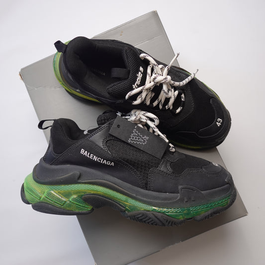 Balenciaga Triple S Black/Yellow Fluo - Size 43