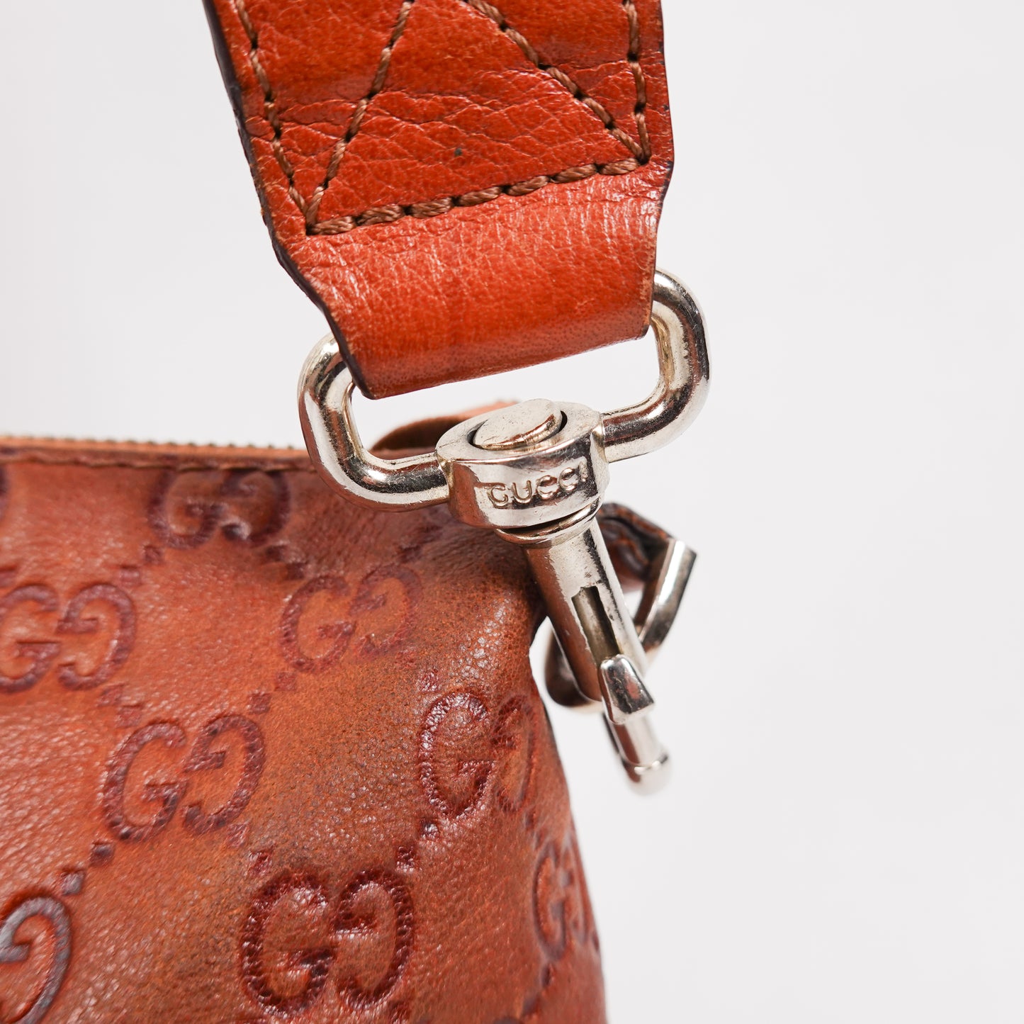 Gucci Y2K Bronze Sima Leather Side Bag