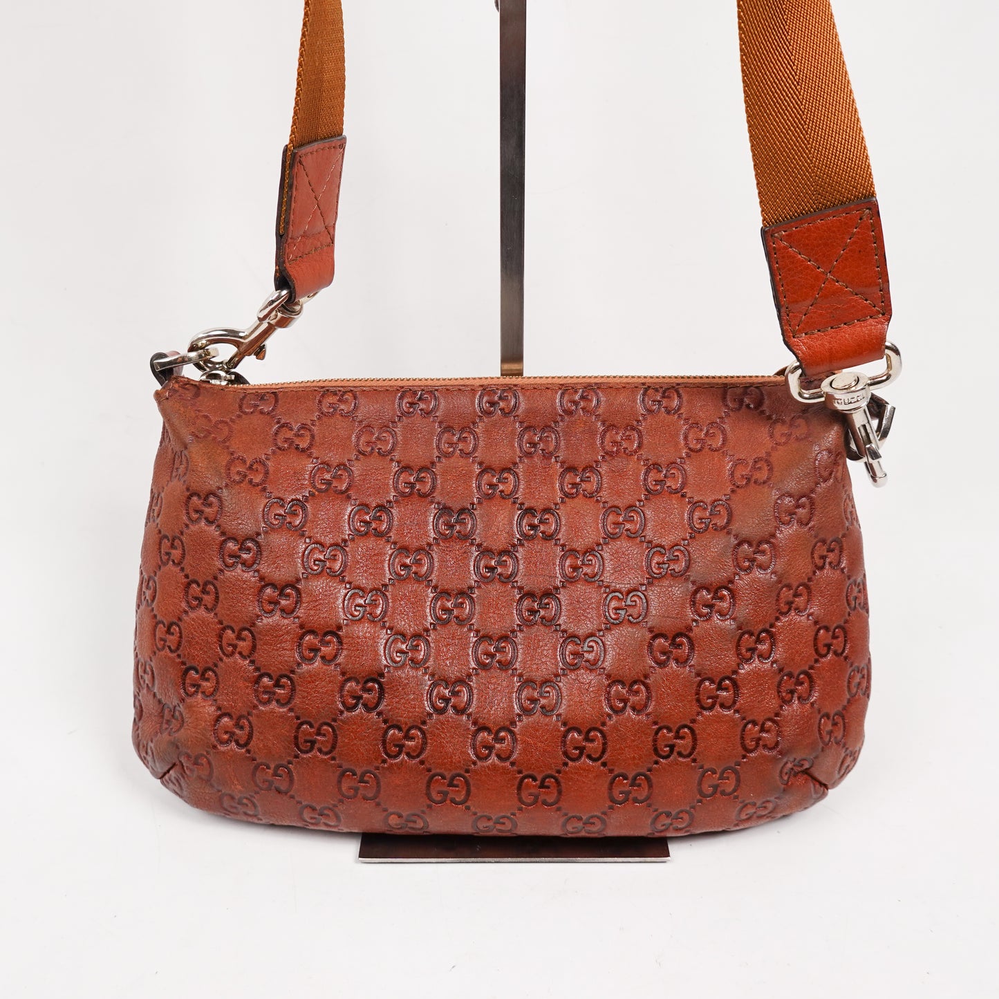 Gucci Y2K Bronze Sima Leather Side Bag