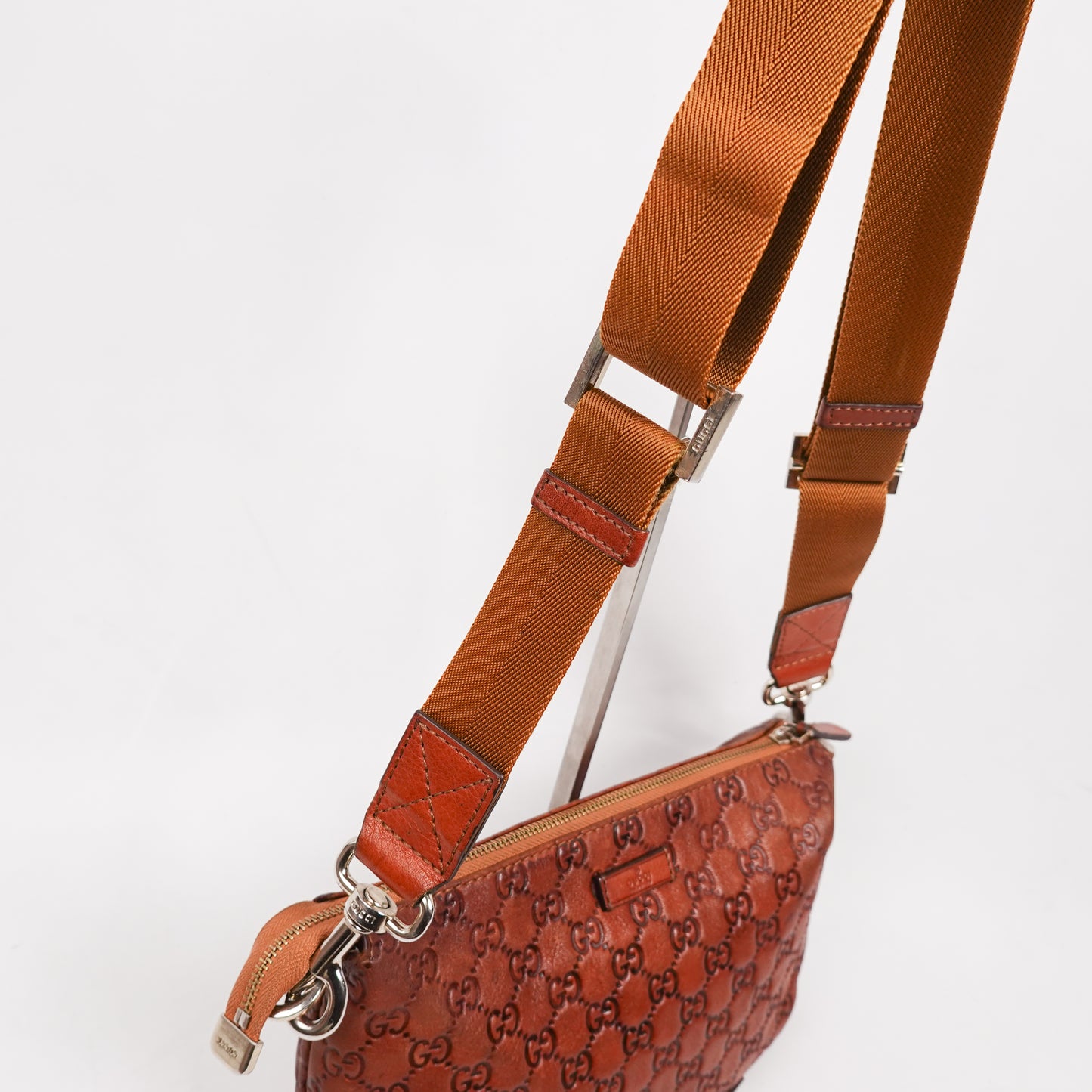 Gucci Y2K Bronze Sima Leather Side Bag
