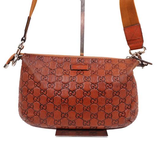 Gucci Y2K Bronze Sima Leather Side Bag