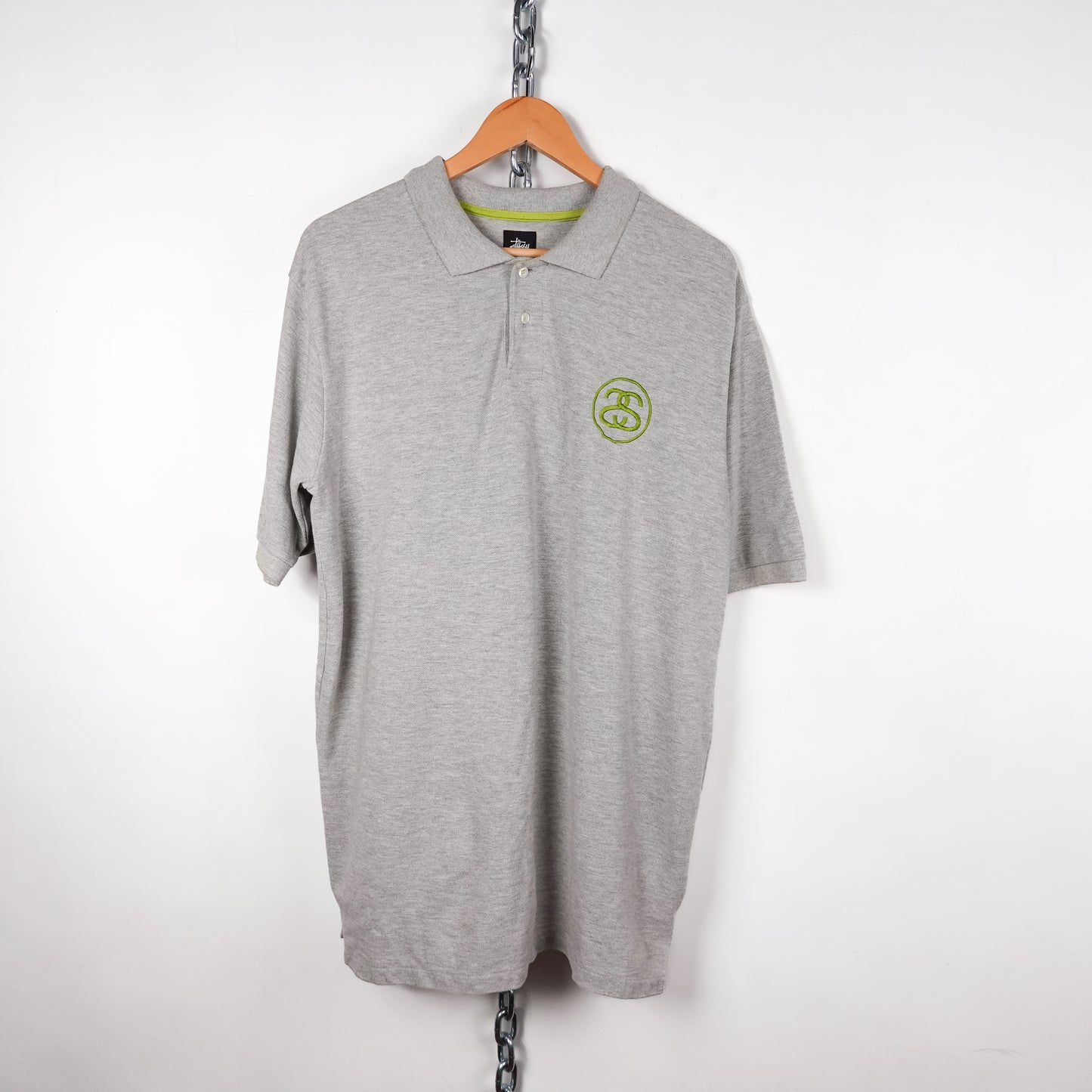 Stussy Grey Polo - Size XL