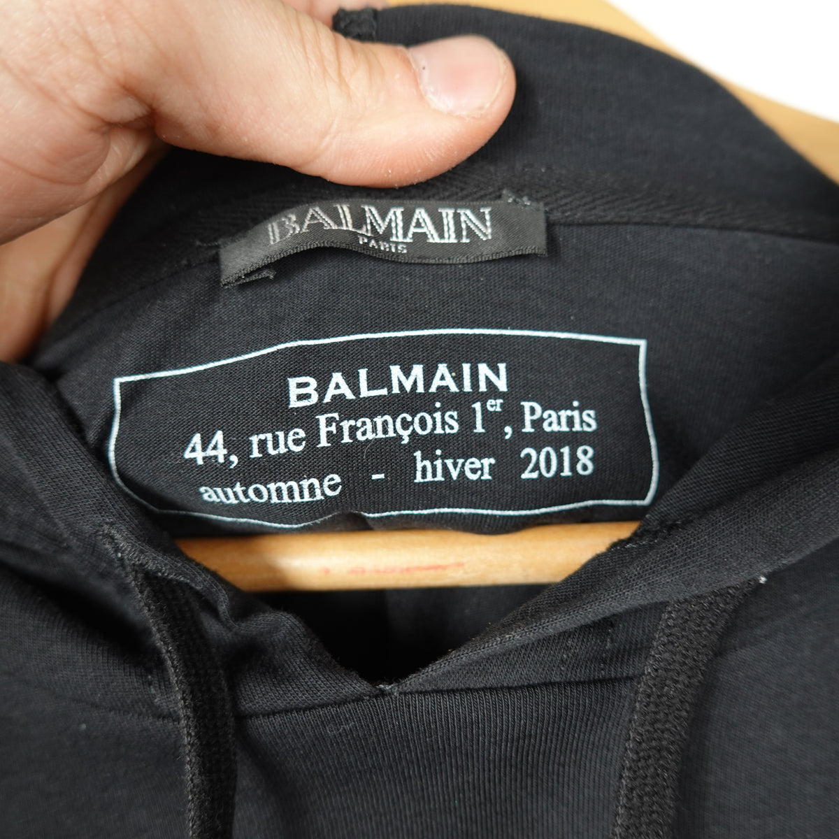 Balmain Hooded Long Sleeve - Size L