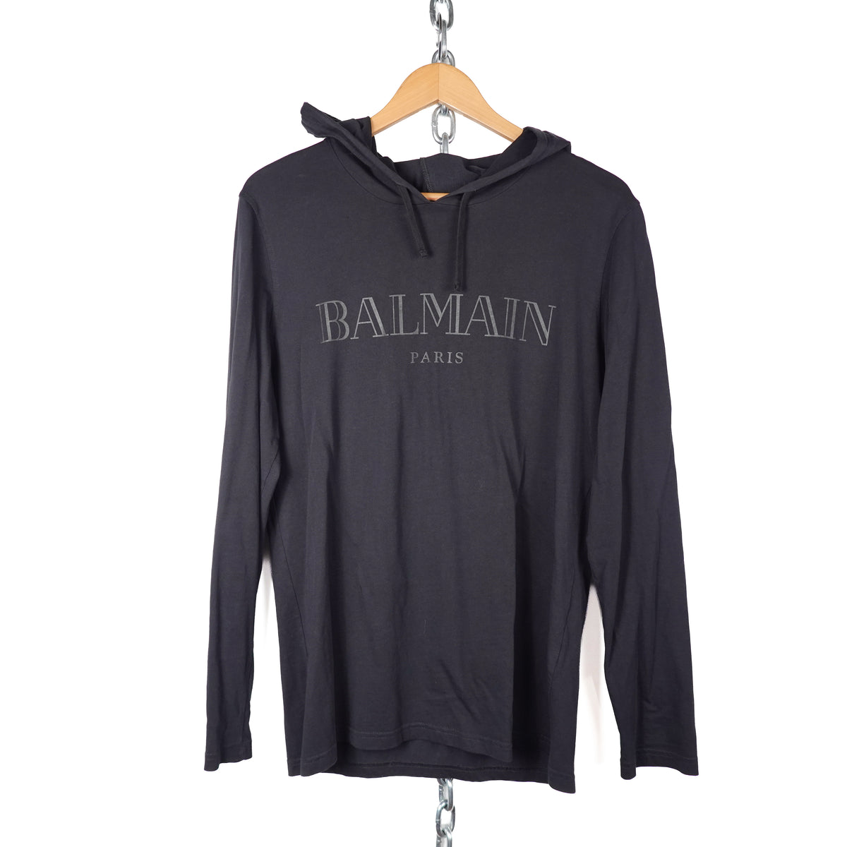 Balmain Hooded Long Sleeve - Size L