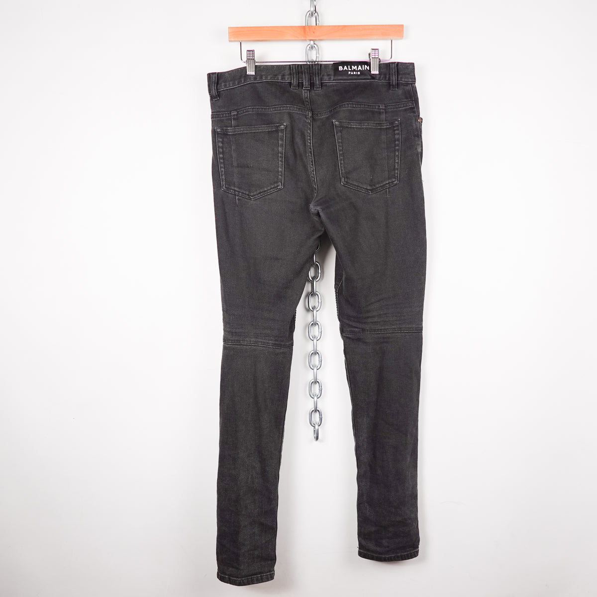 Balmain Biker Denim Slim Pant - Size 32
