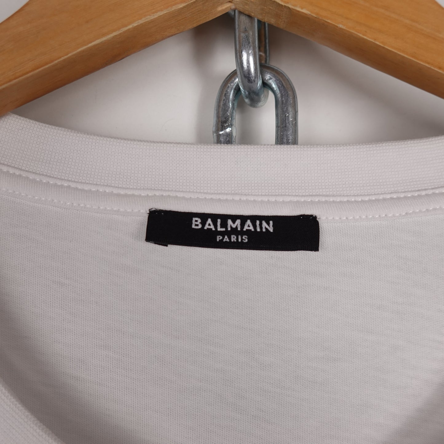 Balmain Palm Print Logo Tee - Size XL