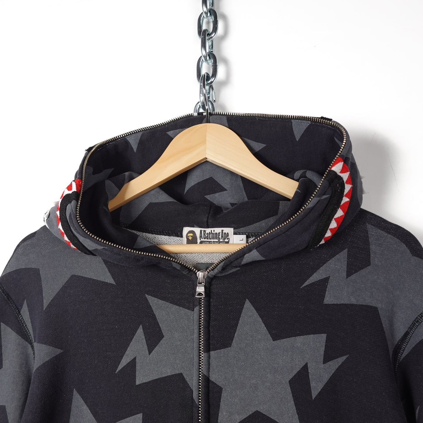 Bape Bapesta Shark Hoodie - Size L