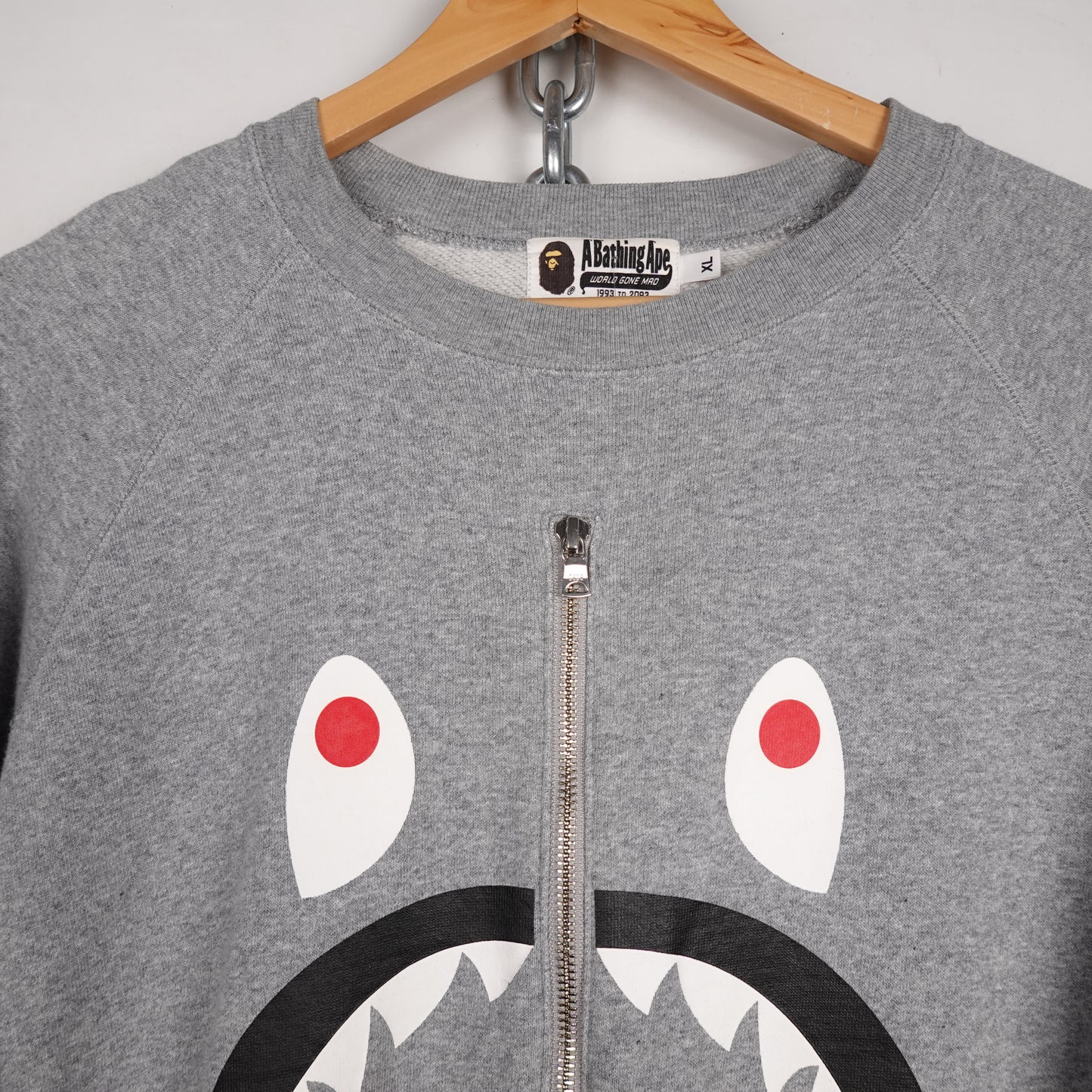Bape Shark Zipper Crewneck - Size XL