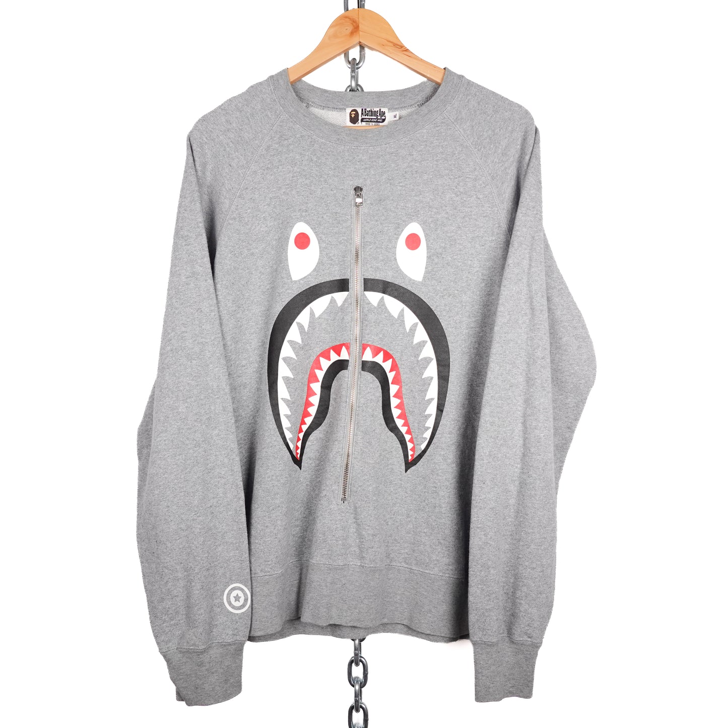 Bape Shark Zipper Crewneck - Size XL