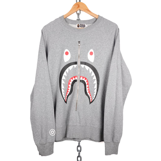 Bape Shark Zipper Crewneck - Size XL