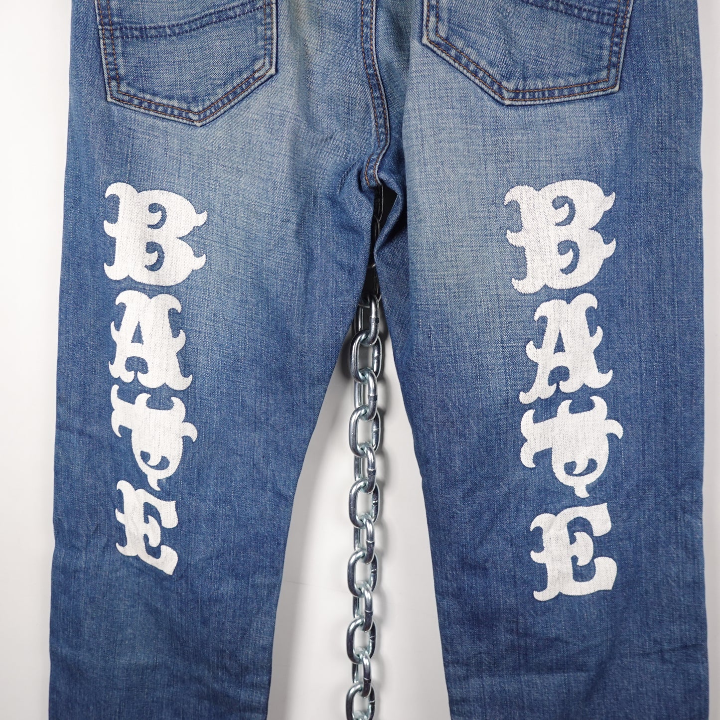 Bape Patched Denim Pants - Size M