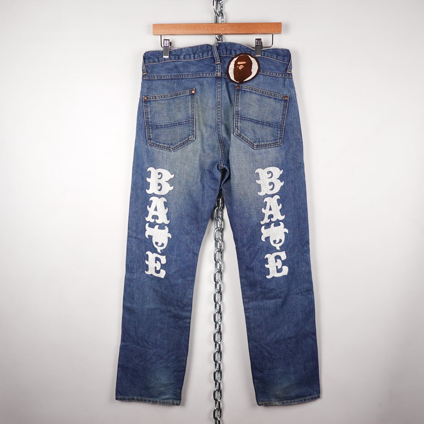 Bape Patched Denim Pants - Size M