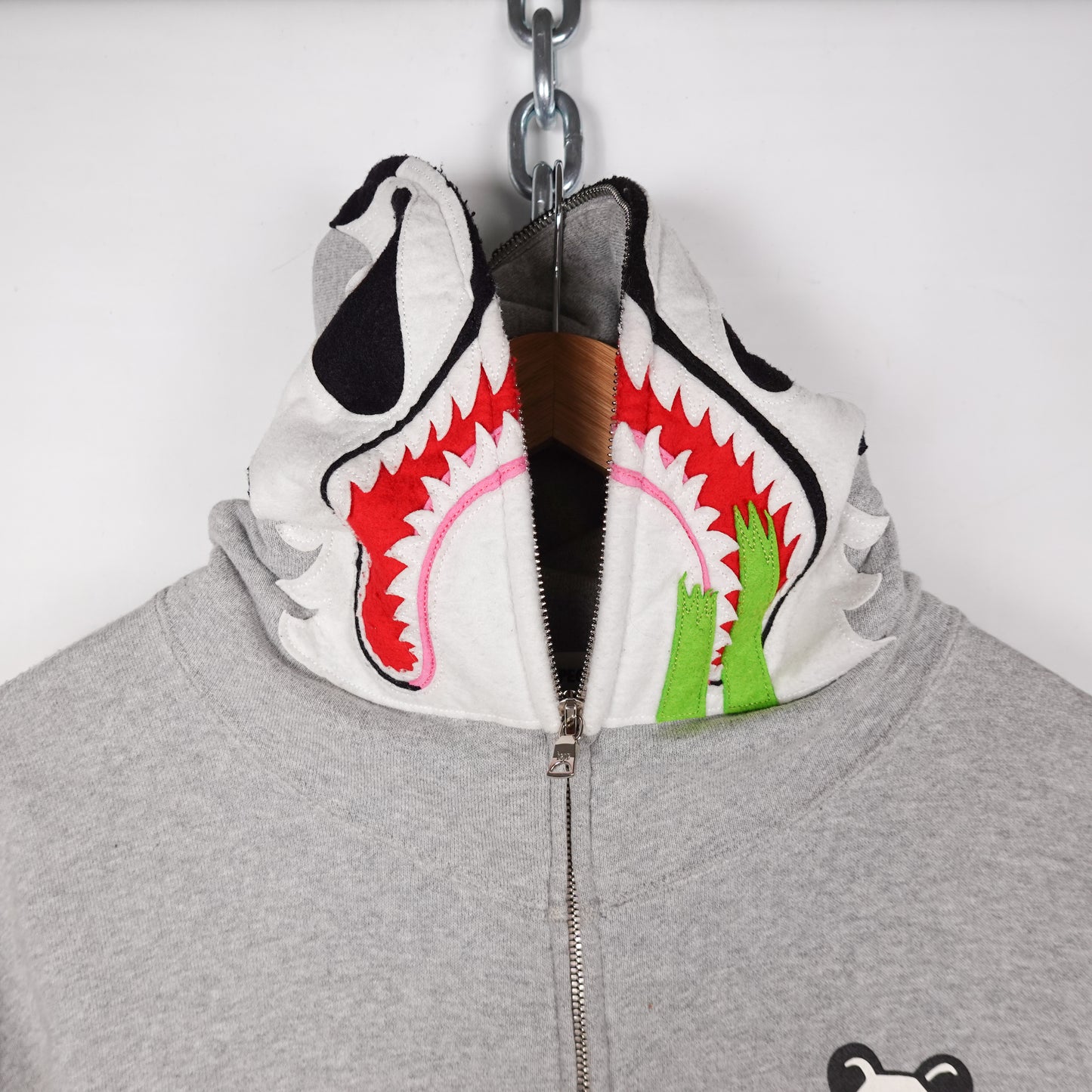 Bape Panda Shark Full Zip Hoodie - Size M