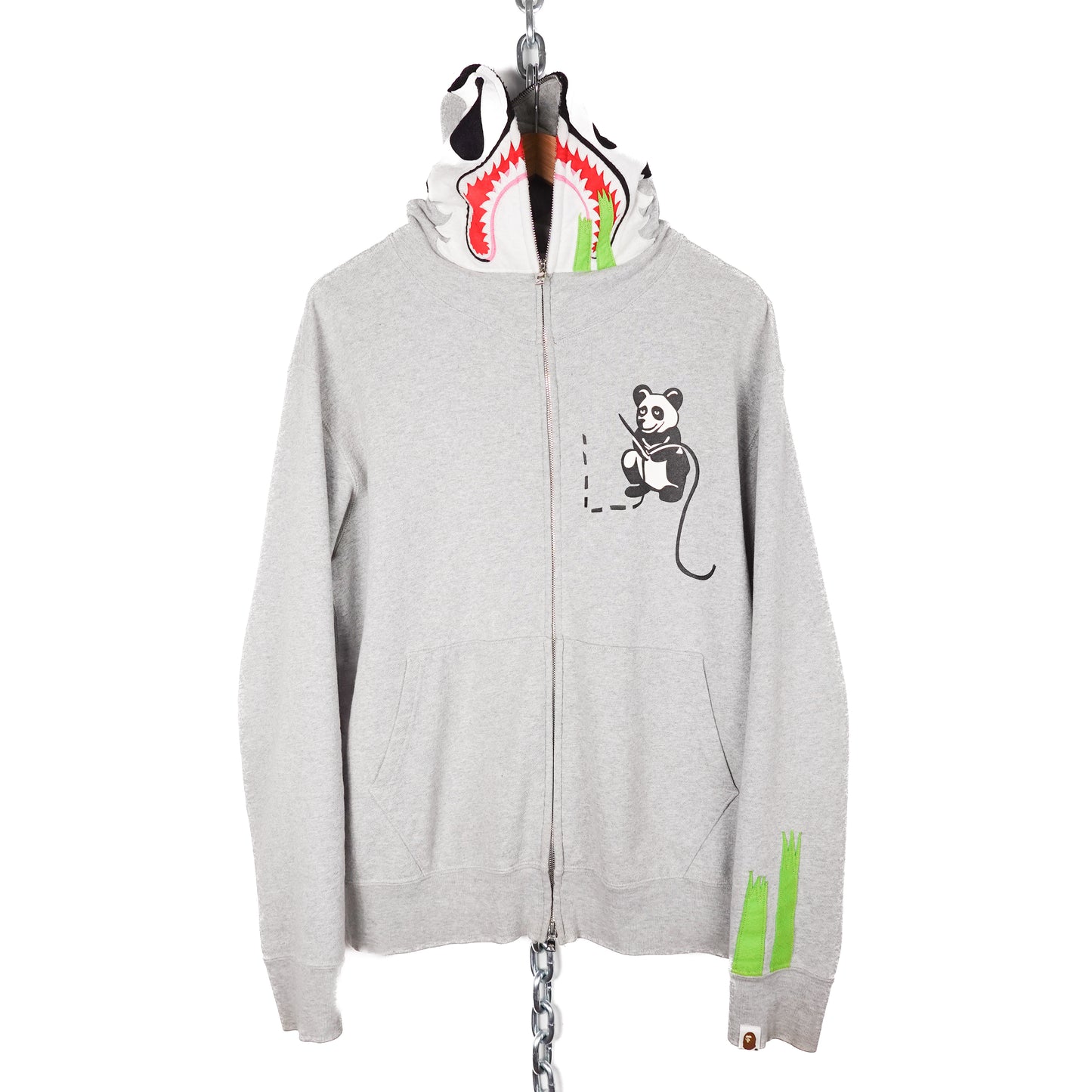 Bape Panda Shark Full Zip Hoodie - Size M