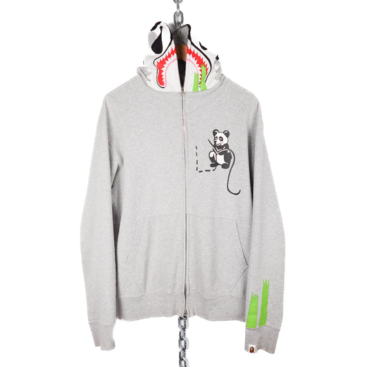 Bape Panda Shark Full Zip Hoodie - Size M