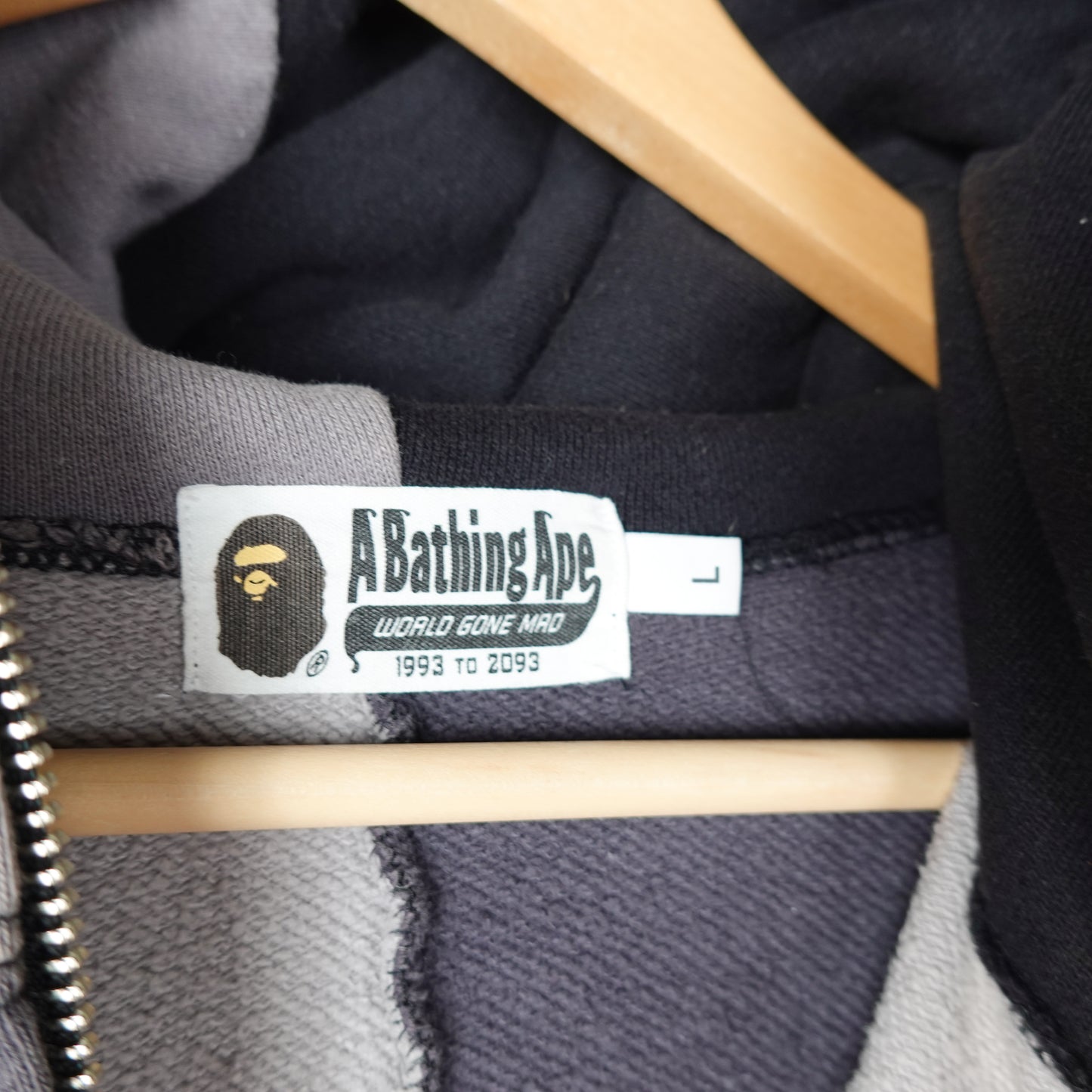Bape Blocked Shark Hoodie - Size L
