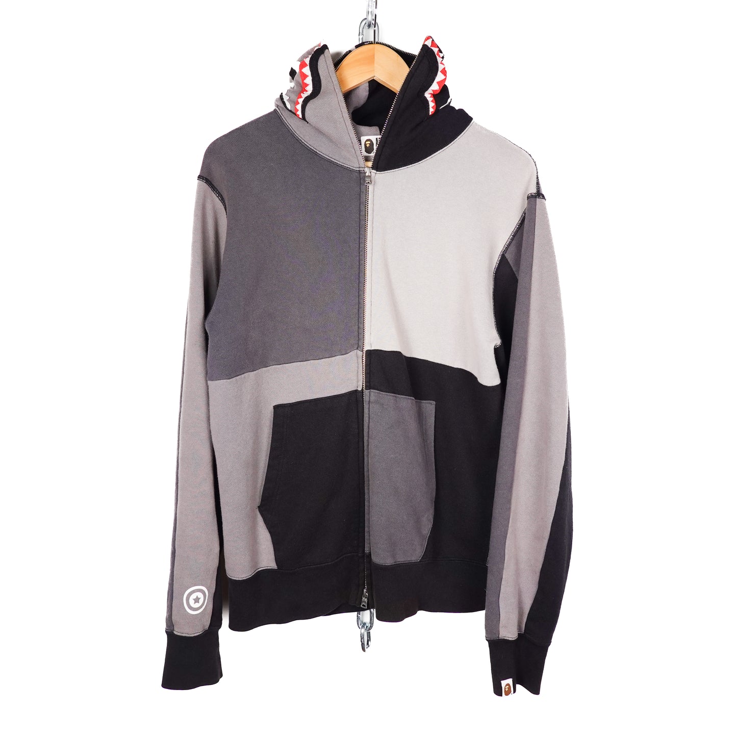 Bape Blocked Shark Hoodie - Size L