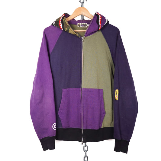 Bape Multicolour Shark Hoodie - Size L